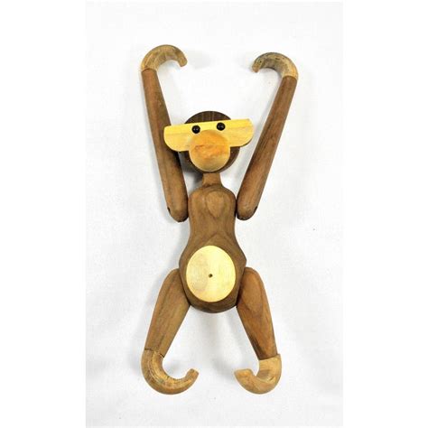 Vintage Carved Wooden Hanging Monkey Chairish