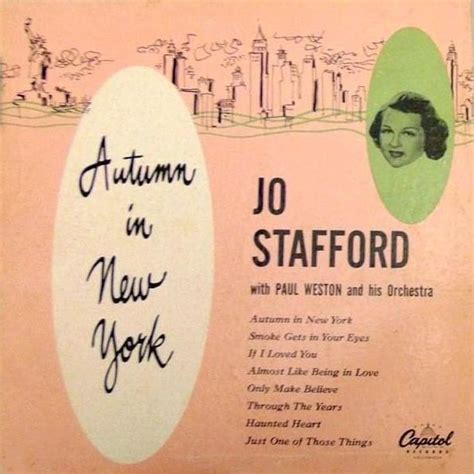 Jo Stafford Autumn In New York 10 Lyrics And Tracklist Genius