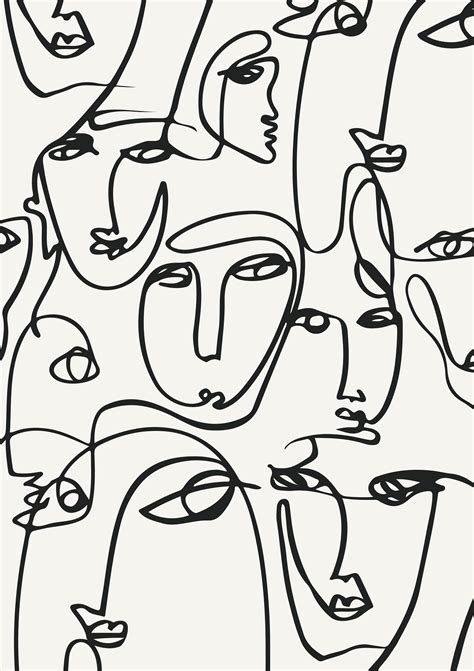 How To Draw Abstract Line Faces At How To Draw