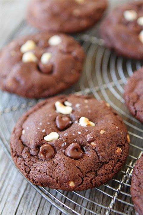 Double Chocolate Hazelnut Cookies With Sea Salt Recipe On