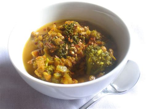 Spicy Brown Lentil Soup With Broccoli Lisas Kitchen Vegetarian