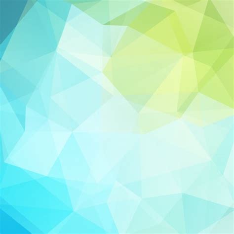 Abstract Background Consisting Of Green Blue White Yellow Triangles