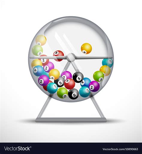 Lottery Machine With Lottery Balls Inside Lotto Vector Image