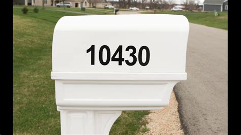 Reflective mailbox numbers sticker decal die cut roman style vinyl waterproof number self adhesive 5 sets (3 x 3 set , 4 x 2 set) for signs, door, cars, trucks, home number, address plaque (roman style) 4.4 out of 5 stars 27. How to install Mailbox Numbers | Perfect Vinyl Studio ...