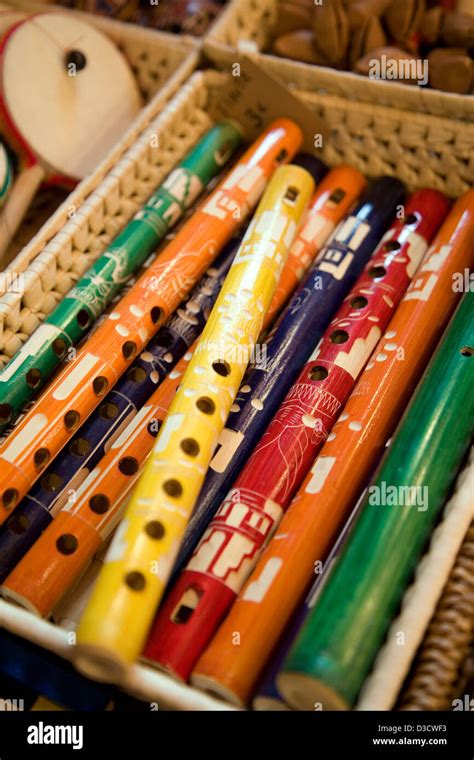 Handmade Wooden Flutes Stock Photo Alamy