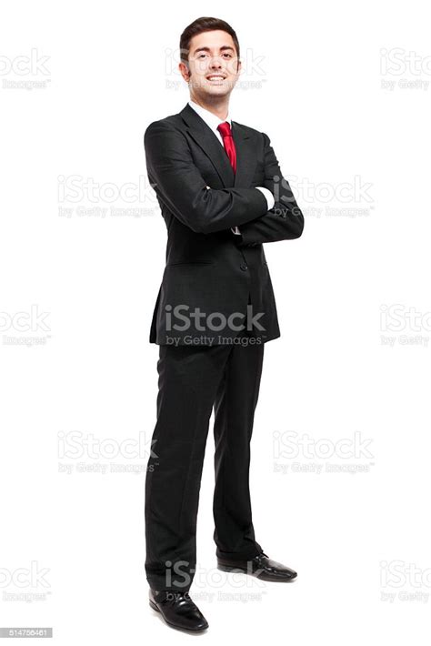 Young Businessman Isolated On White Full Length Stock Photo Download