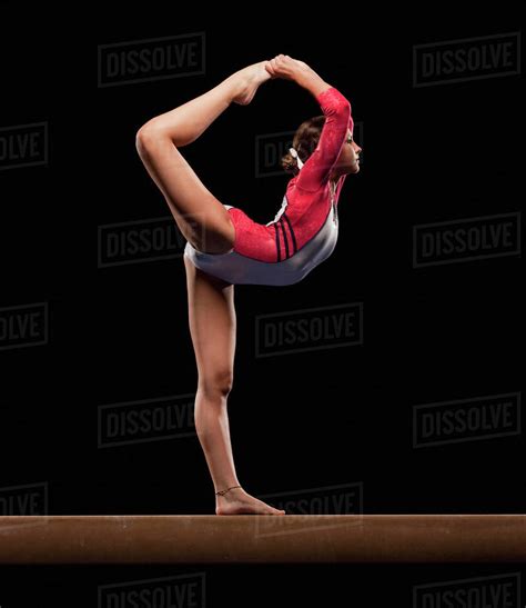 Gymnast On Balance Beam Stock Photo Dissolve
