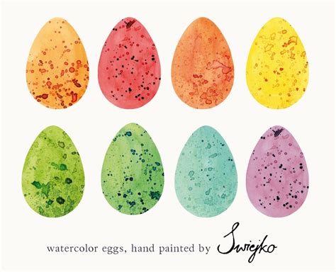 Easter Clip Art Watercolor Eggs Easter Egg