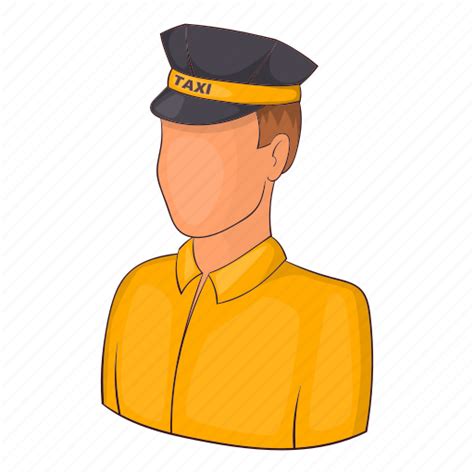 Car Cartoon Driver Sign Taxi Transportation Uniform Icon