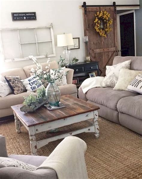 Find the best designs for 2021 and transform your indoor one of the keys to creating the perfect farmhouse livingroom is finding the right furniture. 50 Rustic Farmhouse Living Room Decor Ideas (26) | Farm ...