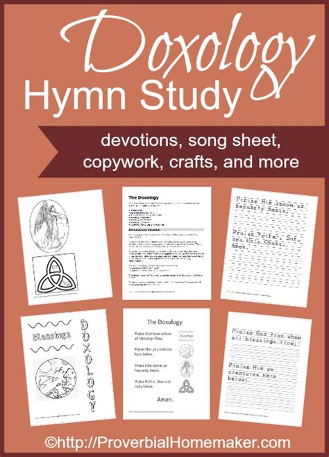 Download free mp3's of your favorite hymns. Doxology Hymn Study - Proverbial Homemaker