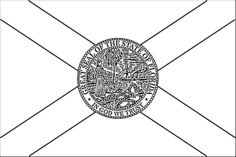 Florida Flag Coloring Page | Purple Kitty