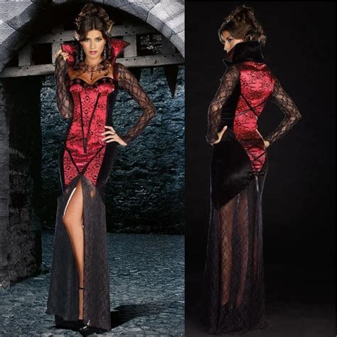 Fantasias Party Dracula Cosplay Sexy Halloween Costumes For Women Vampire Fancy Dress Devil Long
