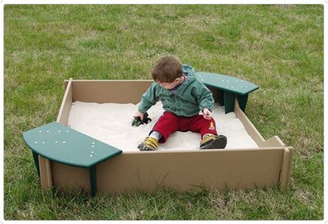 Tot Town Sandbox with Built-In Seats