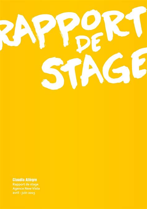 Rapport De Stage Rapport De Stage Design Graphique Portfolio Design