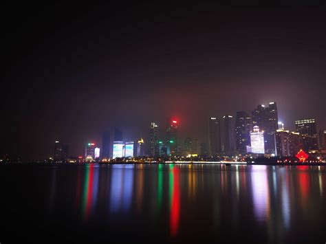Hd Wallpaper Qingdao The Night Views Illuminated Architecture