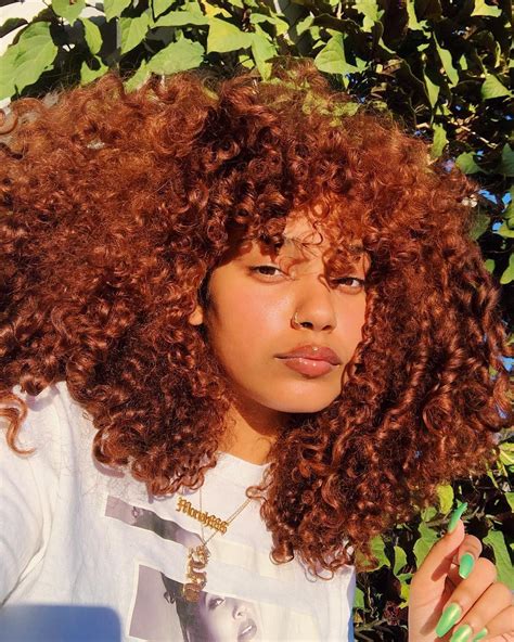 𝖒𝖔𝖒𝖔🇵🇷🇩🇴 On Instagram “hair Always In My Face” Ginger Hair Color Dyed Curly Hair Curly Hair