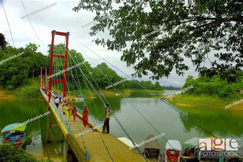 A Hanging Bridge On Kaptai Lake In Rangamati Kaptai Lake Is A Man Made