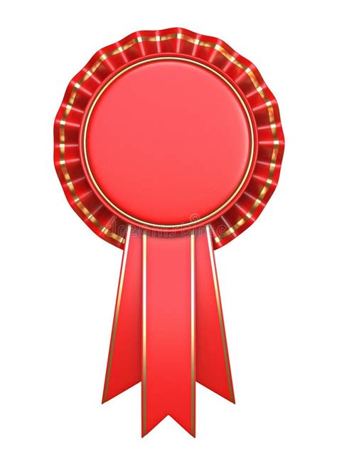 Red Ribbon Badge 3d Stock Illustration Illustration Of Achievement