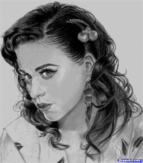 How To Draw Katy Perry Step By Step Portraits People