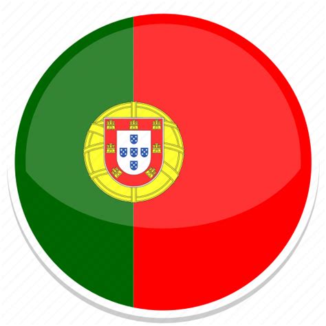 Portugal Flag Circle A Flag Illustration Within A Circle Of The