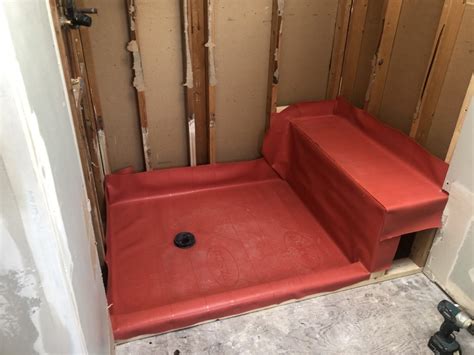 How To Frame A Shower Bench And Curb Gizmo Exteriors Repair