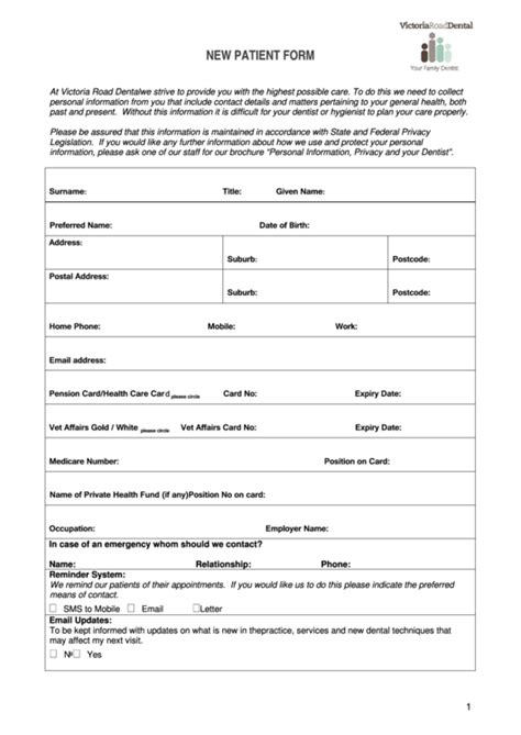 Printable Compliance Forms For Dental Treatment Printable Forms Free