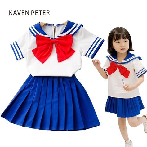 2018 Summer Dress For Girl Sailor Moon Dress Kid School Uniforms Girl