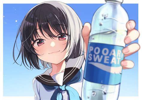 Wallpaper Lofi Anime Girls School Uniform Water Wallpaper For You
