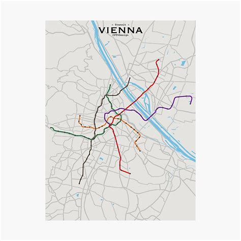 Vienna Transit Map Photographic Print By Cptvdesign Redbubble