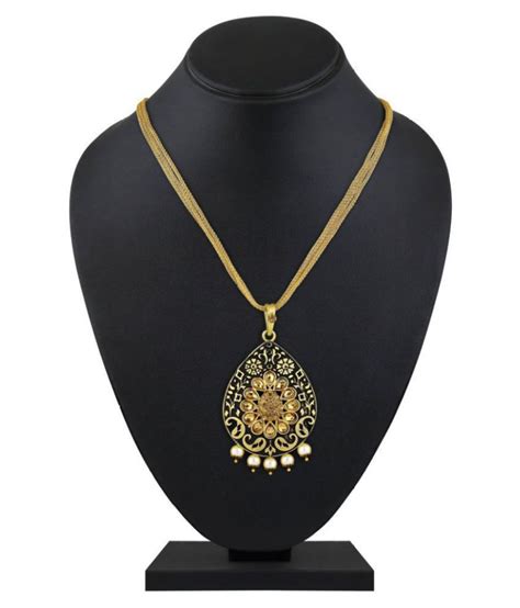 asmitta fashionable meenakari work gold plated with antique lct stone pendant set for women buy