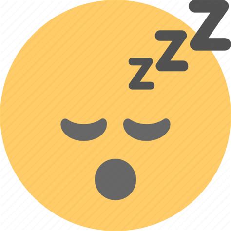 Emoticon Open Mouth Sleeping Face Snoring Zzz Face Icon