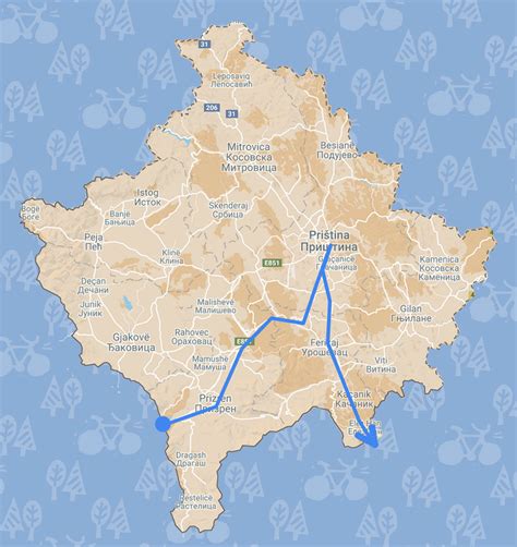 Online maps karte von kosovo (land / staat) | welt atlas.de. Kosovo_Karte - Rausgefahren - Um die Welt mit Rad und Zelt