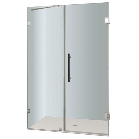 aston nautis 69 x 72 hinged completely frameless shower door wayfair