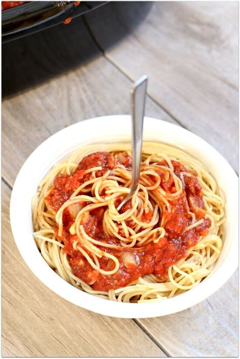 365 Days Of Slow Cooking Easy Slow Cooker Spaghetti Sauce