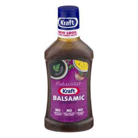 Dressing may not be the star of a salad, but it is certainly an important supporting player. Kraft Salad Dressing Balsamic Vinaigrette, 16 FL OZ (473ml ...