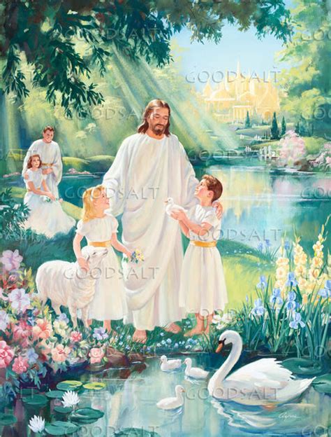 Jesus Welcomes Children In Heaven Goodsalt