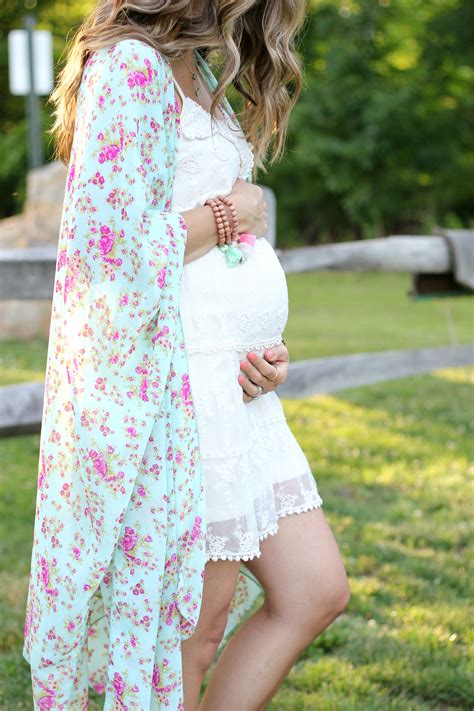 Pink Blush Maternity Kimono Lauren McBride