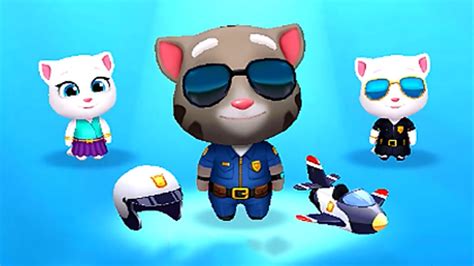 Talking Tom Gold Run Officer Tom Android Gameplay Youtube