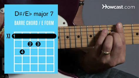 How To Play E♭ D ♯ Major 7 Barre Chord Guitar Lessons Youtube