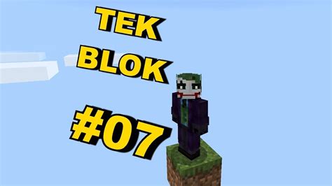 Tek Blokta Hayatta Kalmak 7 Minecraft Tek Blok Skyblok Youtube