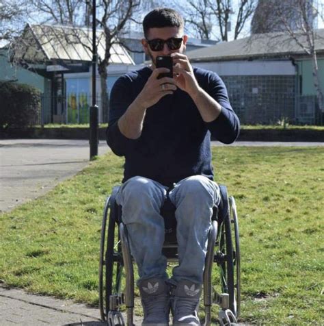 Disabled Men Hot Wheelchair Guy Taking A Selfie To Put Out