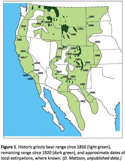 Grizzly Bear Range Map Idaho