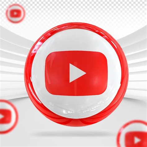Premium Psd Youtube Icon 3d Render
