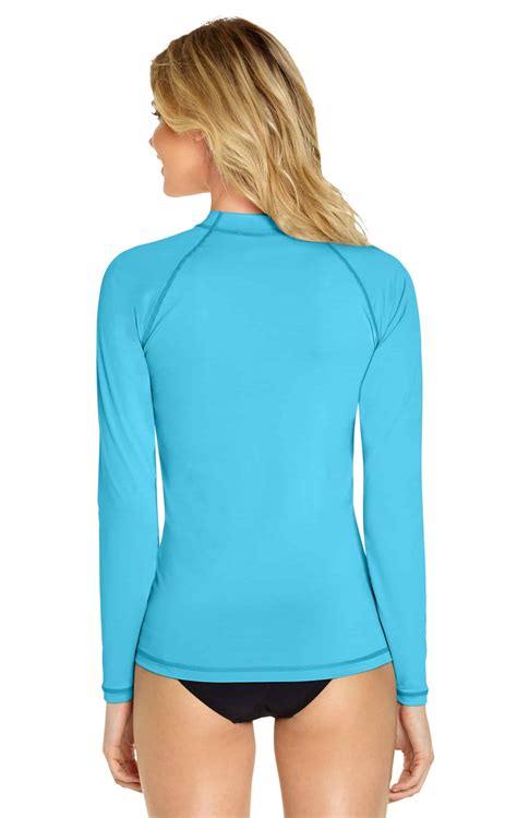 women s long sleeve rash guard aqua wet effect inc