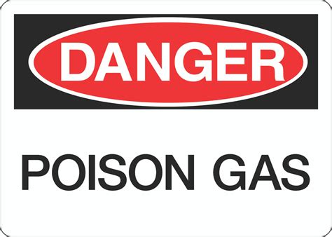 Danger Sign Poison Gas 5s Supplies Llc