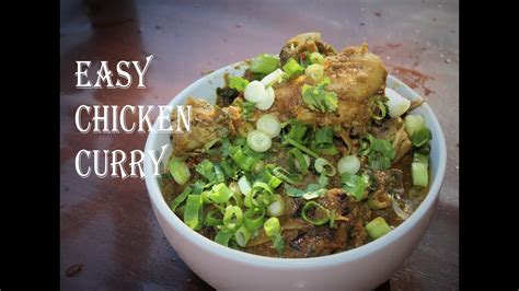 Easy chicken curry recipe for bachelors / Simple chicken ...