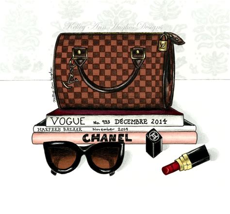 Illustration Print Of Louis Vuitton Speedy By Kelleyhughesdesigns