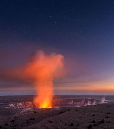 Evening With Pele Sunset At Volcano Big Island By Michael Brandt