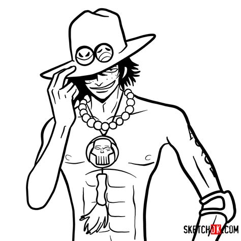 How To Draw Portgas D Ace From One Piece One Piece Drawing Drawings